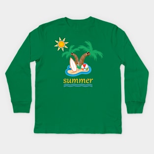 Wonderful summer Kids Long Sleeve T-Shirt